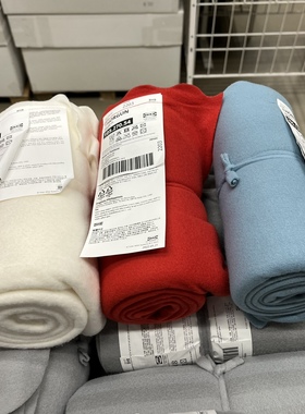 IKEA宜家 托尔古恩纯色休闲毯午休毯空调毯沙发毯简约抓绒毯特价