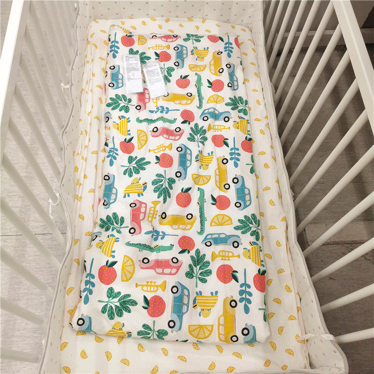 IKEA宜家略朗德 婴儿床上用品三件套被套床笠 多色 60x120cm特价