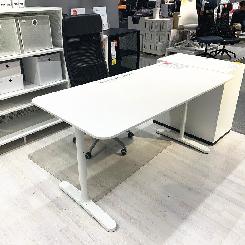 ikea宜家代购国内贝肯特书桌电脑桌办公桌学习桌腿可升降调节高度