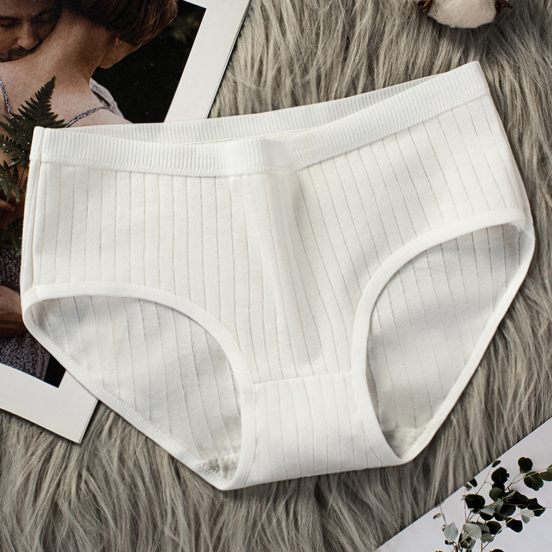 4条 内裤女纯棉2025新款白色少女学生女生全棉100%抗菌三角裤底裤