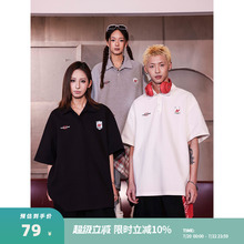 MANYSTON 美式高街280g重磅短袖男款夏季国潮情侣polo衫T恤打底衫
