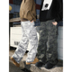 高街迷彩休闲长裤 裤 子男款 青少年宽松直筒工装 春秋季 MANYSTON美式