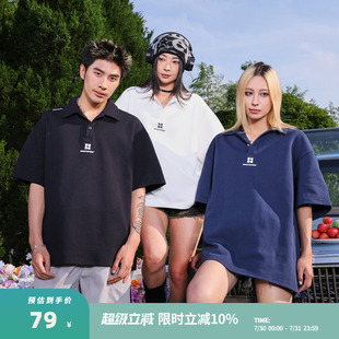 国潮时尚 POLO衫 男夏季 T恤 百搭半袖 美式 MANYSTON 复古280g重磅短袖