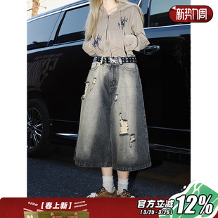 高街七分牛仔裤 子直筒休闲裤 男款 黑色阔腿裤 夏季 清仓MANYSTON美式