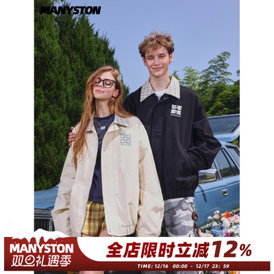 MANYSTON美式纯棉刺绣棒球服外套