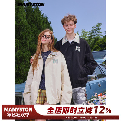 MANYSTON美式纯棉刺绣棒球服外套