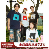 280g宽松纯棉半袖 MANYSTON 体恤 重磅短袖 T恤男夏季 美式 高街情侣装