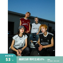 MANYSTON 美式260g重磅健身篮球运动背心夏季纯棉无袖男生T恤坎肩