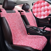 树脂玉石珠子连体靠背汽车坐垫滚珠单座驾驶座椅垫一体式 凉垫夏季