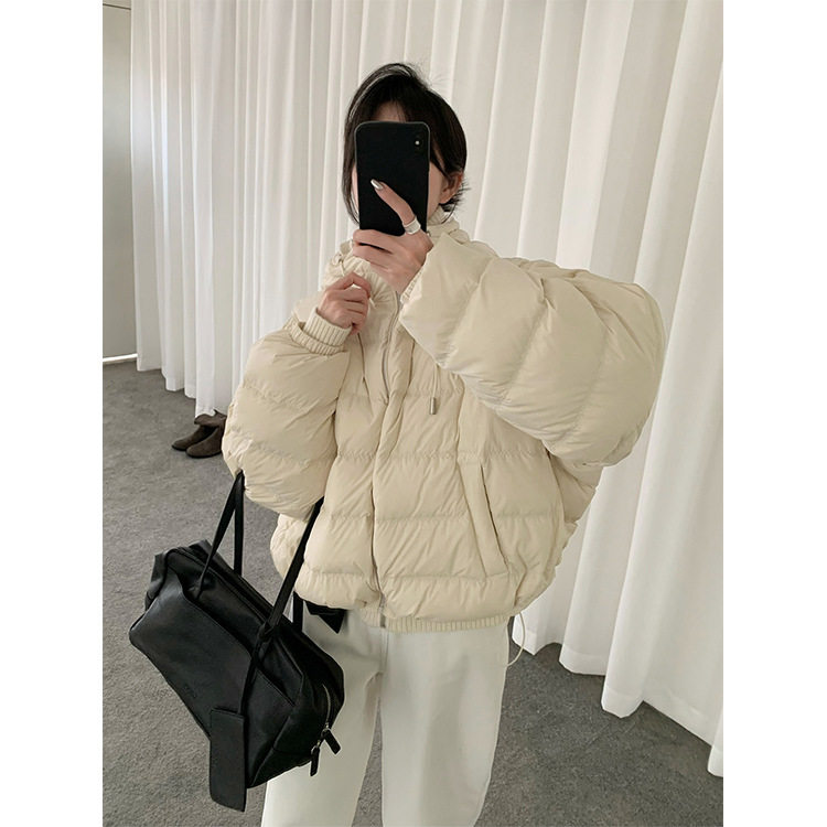 唔嗯！系休闲蓬松保暖连帽羽绒服女2025冬季新款抽绳拉链外套好看,女装/女士精品,羽绒服,淘宝优惠券,粉丝福利购,淘宝优惠卷