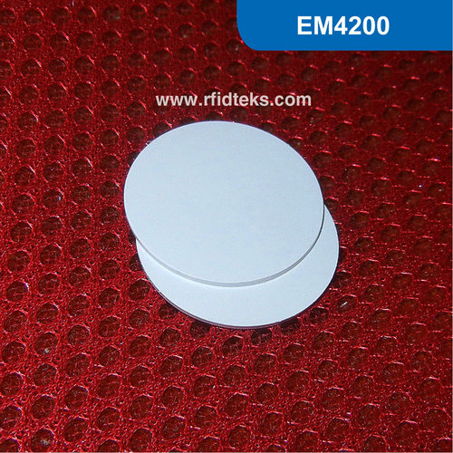 PVC钱币卡 EM4305圆币卡 RFID电子标签 EM4200芯片 35MM