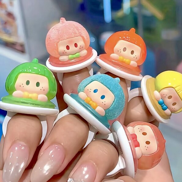 MINISO名创优品YOYO闪闪发光的你系列盲盒戒指右右酱可爱首饰礼物