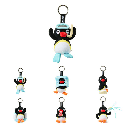 正版 MINISO名创优品PINGU冰酷一夏系列毛绒挂件盲盒潮玩送人礼物