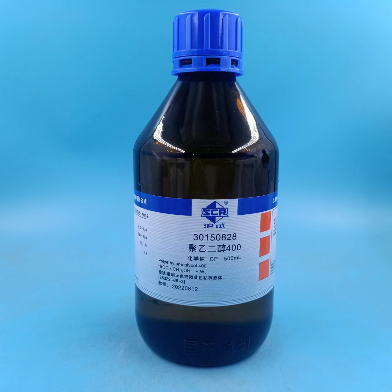 国药沪试 聚乙二醇400 实验试剂500ml液体实验室化学试剂peg400