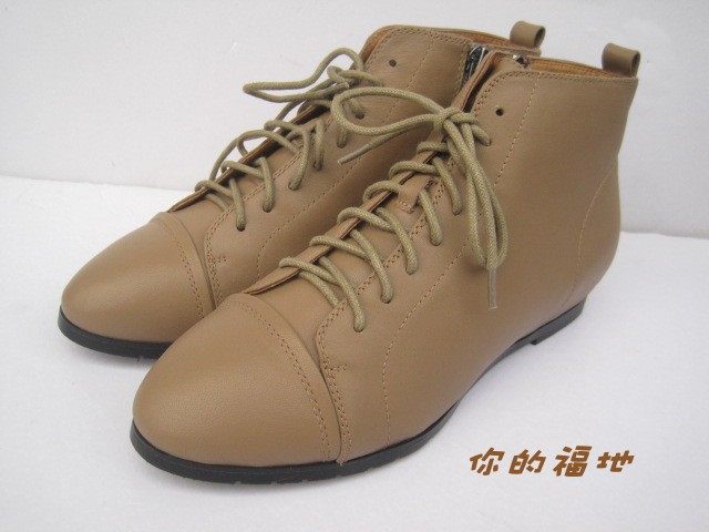 外贸原单赤道专柜正品舒适全牛皮里外全皮内增高真皮女鞋断码特价
