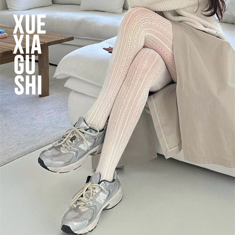 【重工镂空ins连裤袜】靴下故事 网眼时尚打底袜网红同款复古裤袜