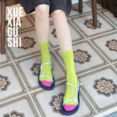 高端棉韩版 ins潮袜 库存不多重工200针时尚 中筒袜美腿女袜 包邮