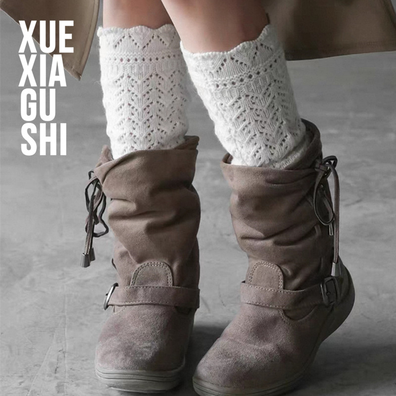 复古の镂空花甜美小腿袜【