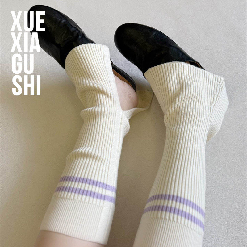 奢簰同款～条杠开叉羊毛袜套【進口机织/显瘦保暖】好穿好搭腿套,女士内衣/男士内衣/家居服,长筒袜,淘宝优惠券,粉丝福利购,淘宝优惠卷