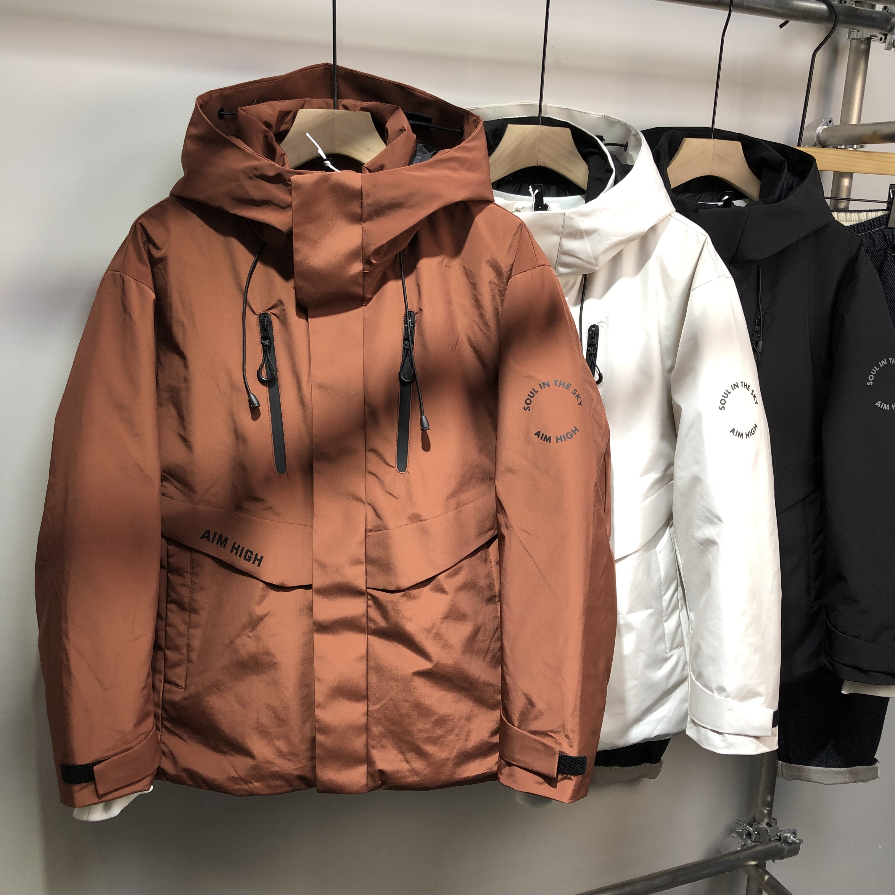 防风防水面料90白鸭绒加厚超厚哈尔滨东北极寒派克羽绒服男女同款