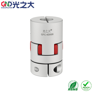 GND光之大传动GFC铝合金梅花联轴器大扭矩数控伺服电机星形爪连接
