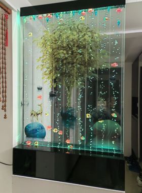 水字画款风定制客餐厅玄关卫生间半墙水网红隔断泡