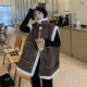 大码 仿羊羔毛加厚机车服马甲外套女冬季 2025新款 立领叠穿保暖马夹