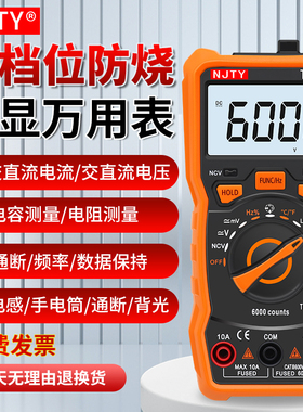 南京天宇T21L高精度数显数字万用表多功能智能防烧维修电工万能表