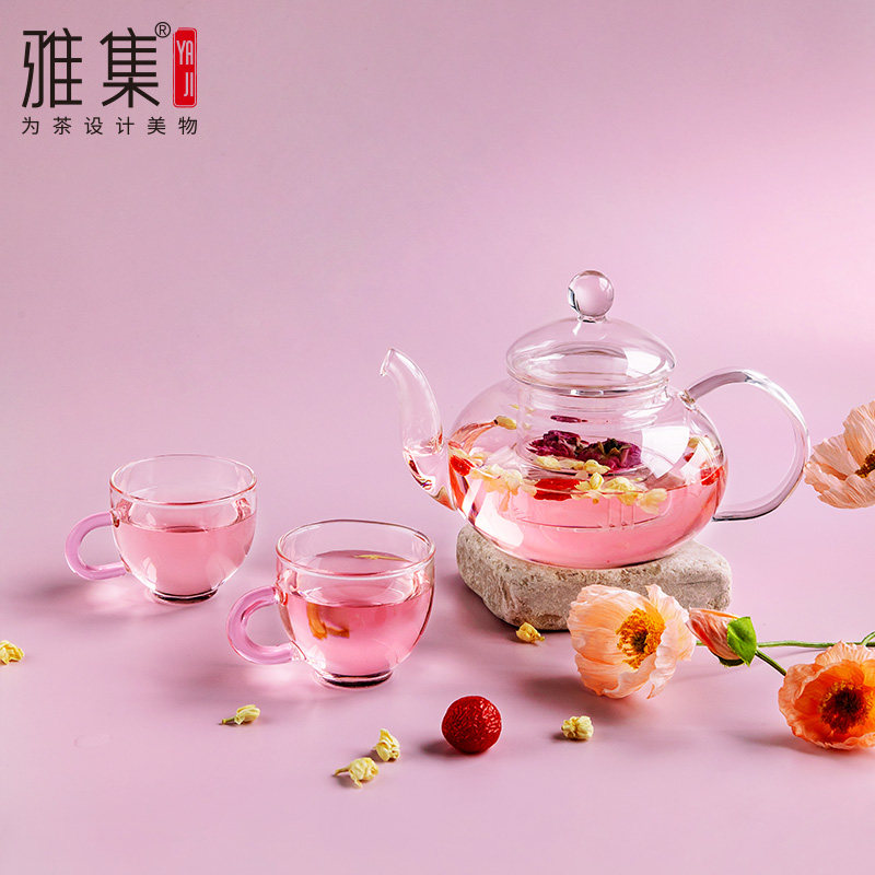 雅集玻璃壶花茶壶耐热透明带盖过滤加热泡茶壶简约花草茶具单壶怎么看?