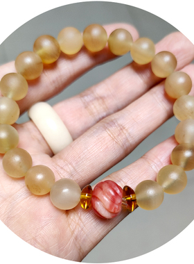 女士羊角珠子天然手串手链饰品