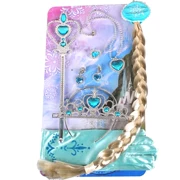 Ice lãng mạn phụ kiện tóc vòng cổ set Aisha Princess trẻ em vương miện đầu trang sức ma thuật đũa tai clip vòng nhíp - Nhẫn