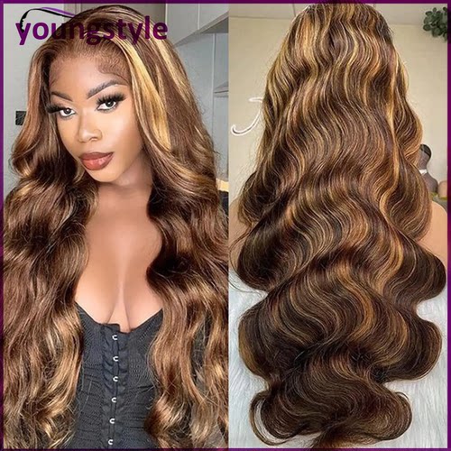 P4/27# Brazilian Body Wave Human Hair HD 13*4 Lace Front Wig