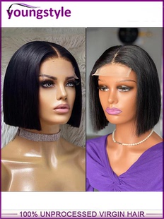 12A Vietnam Bone Straight Bob Wig Human Hair 4*4 Closure Wig