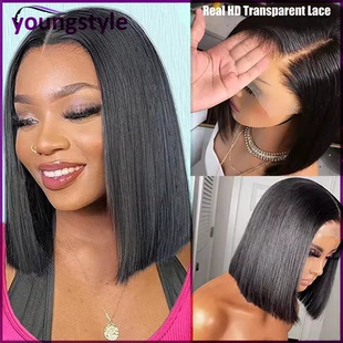 Double Drawn Vietnam Human Hair Straight 13*4 Lace Bob Wigs