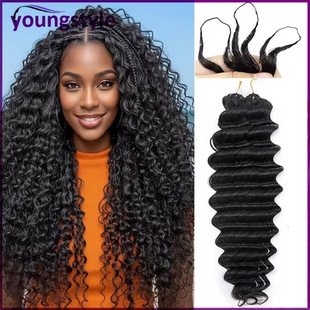Peruvian Deep Wave Crochet Boho Twist Braiding Human Hair
