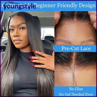 Pre plucked Wear Go Glueless Wig Straight Human Hair Wigs