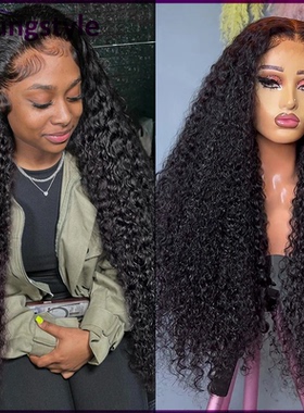 Kinky Curly 13x4 Lace Front Wig Human Hair Wigs 200%Densitys