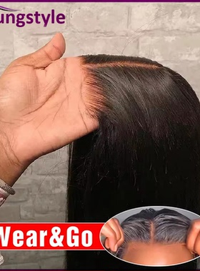 Glueless Wig Brazilian Straight 4*4 Lace Remy Human Hair Wig