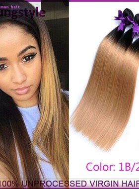 100g ombre 1b/27 Brazilian human virgin hair extensions 9A