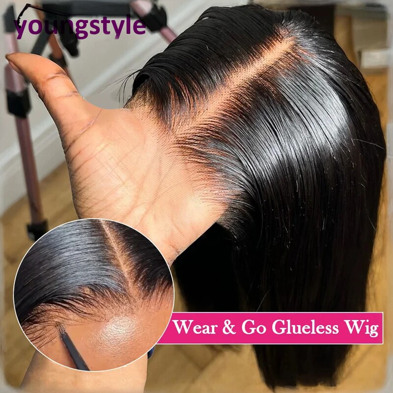 Wear Go Glueless Wig Straight Human Hair Wigs Pre plucked