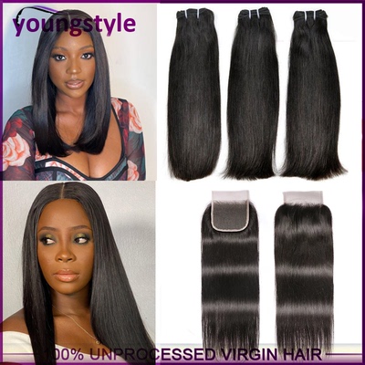 12A Double Drawn Vietnamese Human Hair Weaving with Closure