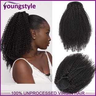 Ponytail Curly kinky Extension外贸假发发苞 Hair Clip Afro