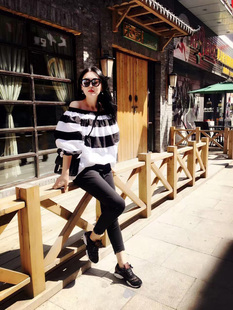 四季渡假款澳州小众爱牌ins爆款推荐 名媛渡假风一字领露肩上衣