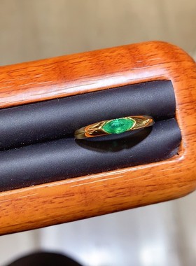 天然哥伦比亚戒指925银镶嵌豪华戒指活口设计配证书