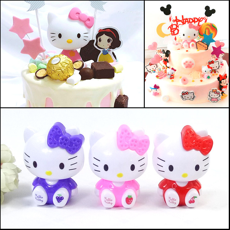 摇头猴子比卡丘插旗生日蛋糕