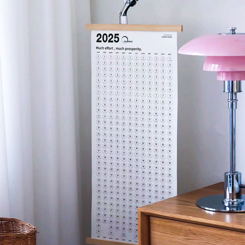 抖音同款2025挂历整年新款蛇年木框25年日历ins风高颜值周历月历