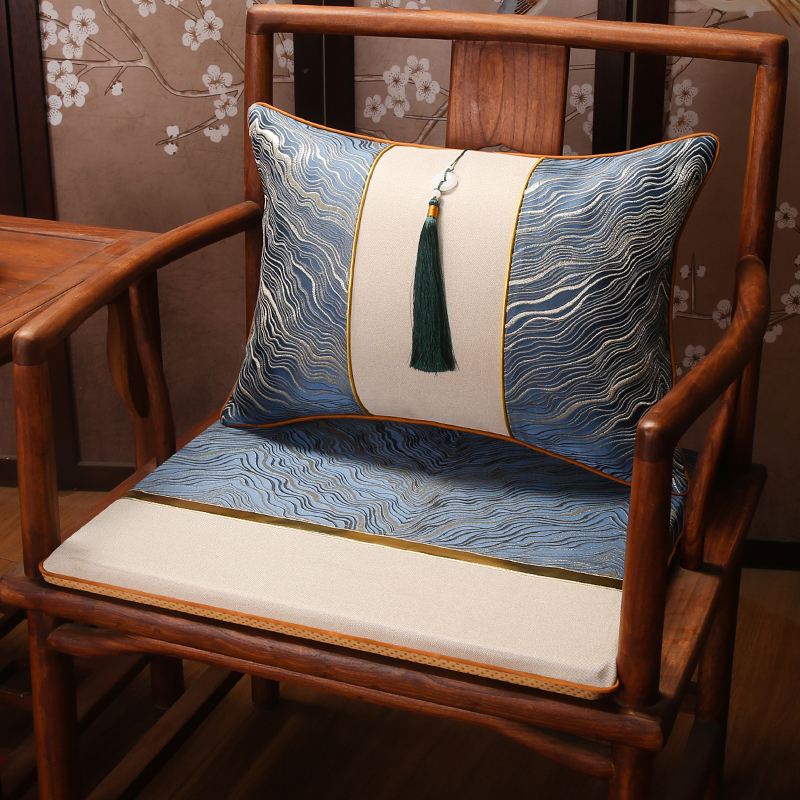 新中式红木椅子坐垫轻奢古典实木茶椅圈椅太师椅官帽椅垫防滑椅垫