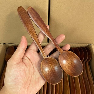 木质干饭勺日式木勺子吃饭用吃播同款嗦粉勺螺蛳粉汤勺长柄拉面勺