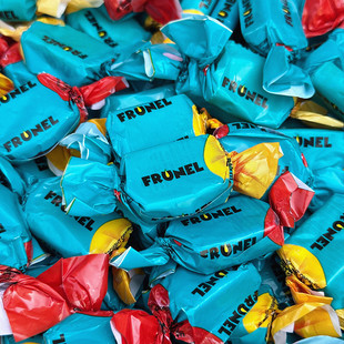 俄罗斯进口kdv水果味软糖老式fruit奶糖高级芒果哈密瓜草莓牛奶糖