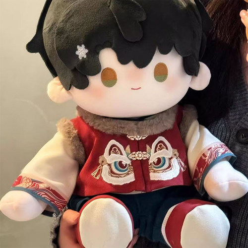 棉花娃娃40cm醒醒狮拜年服
